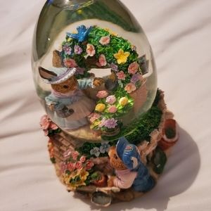 COPY - Easter Bunny Water Globe With Musical playing “ Petter Cottontail”